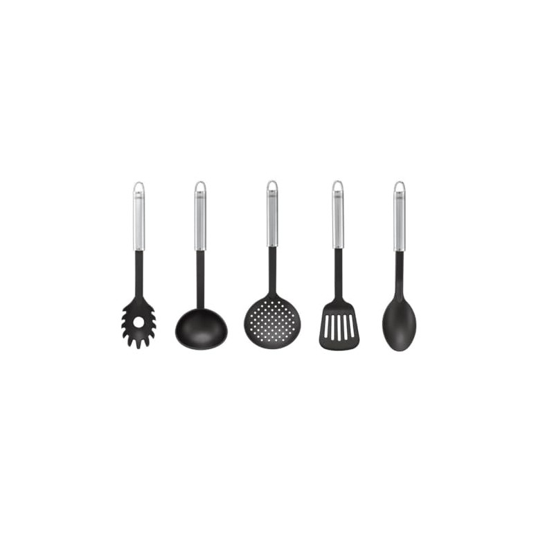 Leifheit 24060 Cucchiaio Spaghetti, Acciaio Inossidabile, Nero/Grigio Argento, 6.5 x