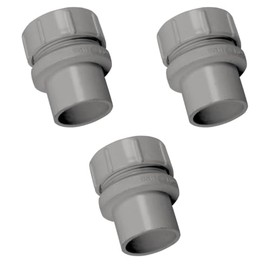 PVC Access Plug, 40mm, Solvent Weld Waste Pipe Fitting, Grey, Pack of 3