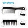 Fgail 4PCS Wide Tooth & Rat Tail Hair Combs Set