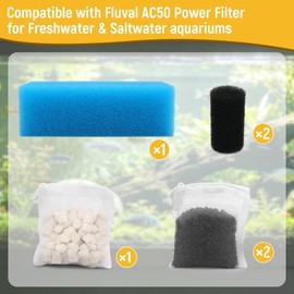 Big Peng AC50 Aquarium Filter Media Maintenance Kit Compatible with Fluval