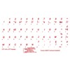 Online-Welcome French Azerty Transparent Keyboard Label Red
