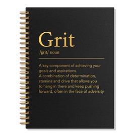 WUUCKOO Grit Definition 80 Sheets 160 Pages Blank Funny Spiral Notebook, Inspirational Journal for Women, New Job Promotion Gifts for Coworker Colleague Intern, Graduation Gifts for Student