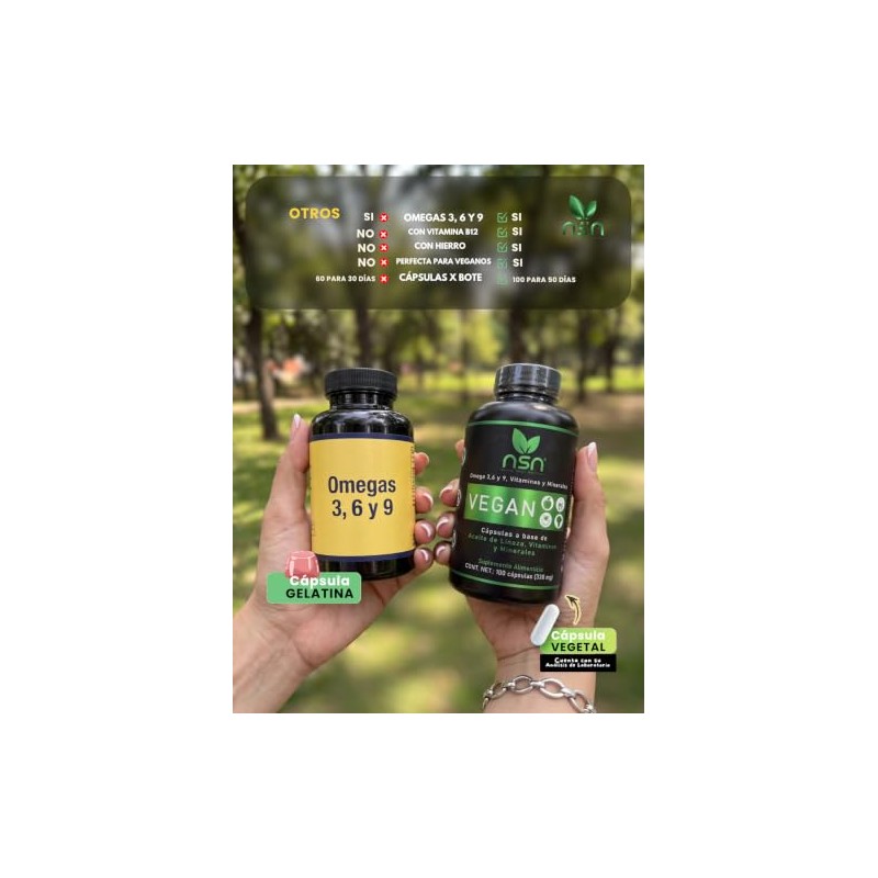 Omegas Veganos | Vegan - con Omega 3, 6 y