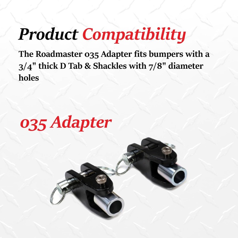 Roadmaster 035 Pair of Steel Off Road Bumper Adapters fits