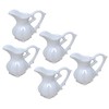 ACSWEBSHOP 5pcs Milk Pitcher Creamer White Commercial Cafe Tableware Afternoon