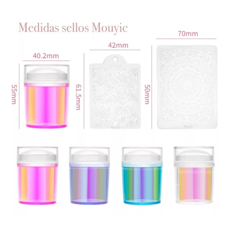 Mouyic Sello Grande Con Tapa Stamping En Uñas French +