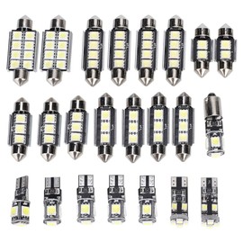 Luz LED de Coche Aramox, 6500K 150LM 12V T10 SMD Bombilla de Luz Blanca LED para Lámpara de Lectura de Coche Lámpara de Despacho Lámpara de Placa de Matrícula Lámpara de Puerta(23 piezas)