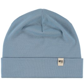 Gorro unisex de invierno cálido y 100% lana merina, color azul pizarrón