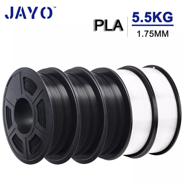JAYO 5.5KG 3D Printer Filament PLA 2White 3Black 1.75mm 1.1KG/SET