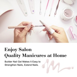 VENALISA 50ml Purple Builder Nail Gel Kit Nail Art Acrylic Nail Tender Camouflage Natural Color Poly Gel Builder Extend Construction Jelly Poly Gel