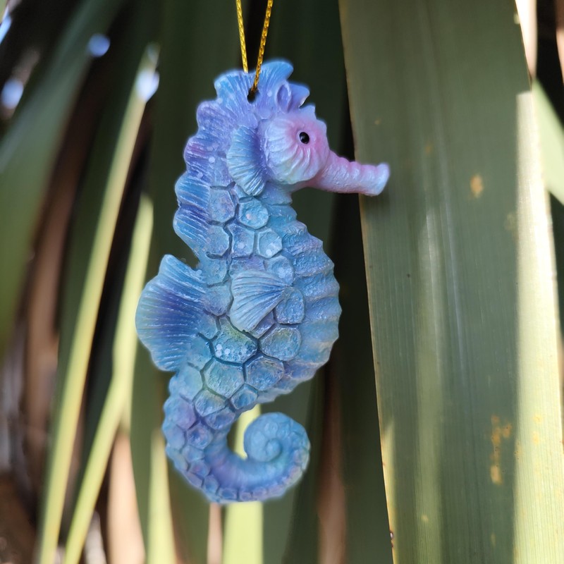 Vivid Arts - Seahorse Hanging Ornament - Indoor Outdoor (2,