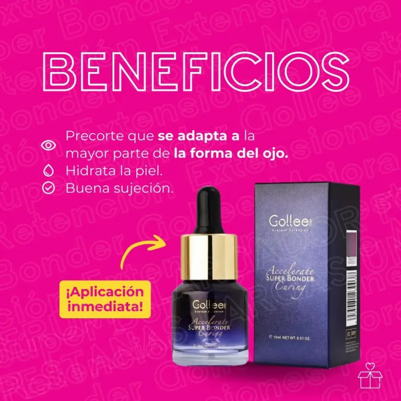 Súper Bonder Gollee Mejora Retención Extensiones Pestañas