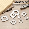 PATIKIL 4pcs M14 Beveled Square Washers, 14x30mm Missing Angle Square