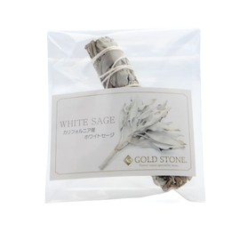 Gold Stone White Sage Wand Bundle, Slim Type, Approx. 0.2 - 0.4 oz (6 - 12 g), Trial Price, Aroma, Incense, California Sage, No Pesticides, Herbs, White Sage, 1 Bottle