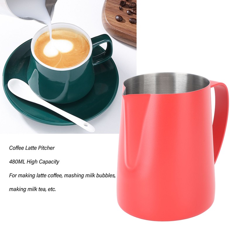 480ML Coffee Frothing Cup 304 Stainless Steel Milk Frother Jug