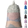 Large Mesh Laundry Bag - Carry Handles, Secure Drawstring Closure,