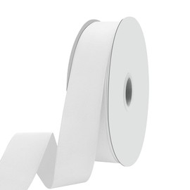Cinta de grogrén blanca de 1-1/2 pulgadas x 100 yardas, cinta de grogrén premium para costura, envoltura de regalos, fabricación de lazos, decoración de boda, envoltura y más (blanco)