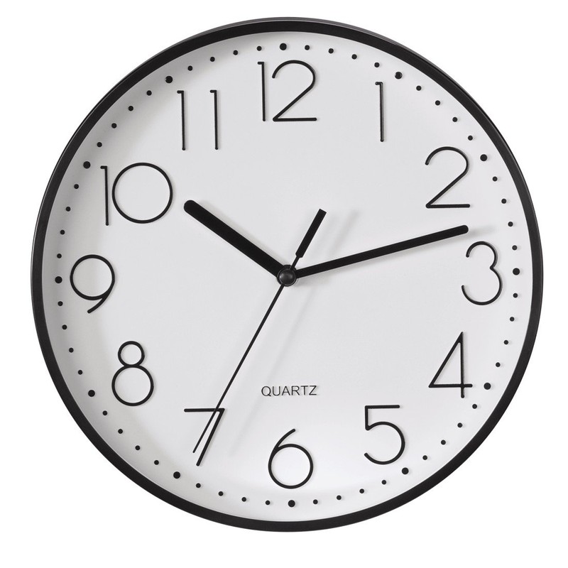 Hama 123165 PG-220 Wall Clock, silent, black