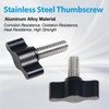 YUEARN 4 Pcs 1/4"-20 x 1 Threaded Thumb Screw, Stainless