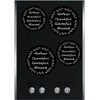 Ritadeshop Burner Covers for Electric Stove(Thankful Gather Grateful Blessed), Black