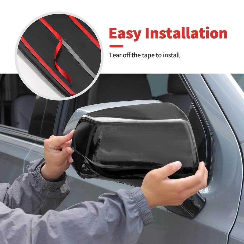 SQQP Side Mirror Covers Shell Trim Decoration Fit for 2020-2025