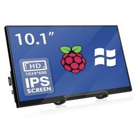 HAMTYSAN 10.1 Inch Raspberry Pi Screen 1024x600 HDMI Monitor IPS Screen Display Secondary Monitor Extend Monitor for Raspberry Pi 5/4/3/2/Zero/B/B+ Win11/10/8/7, (Non-Touch), Driver Free