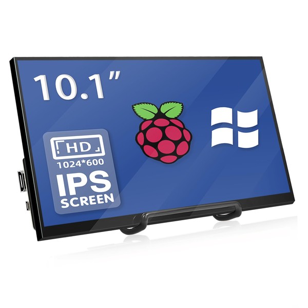 HAMTYSAN 10.1 Inch Raspberry Pi Screen 1024x600 HDMI Monitor IPS