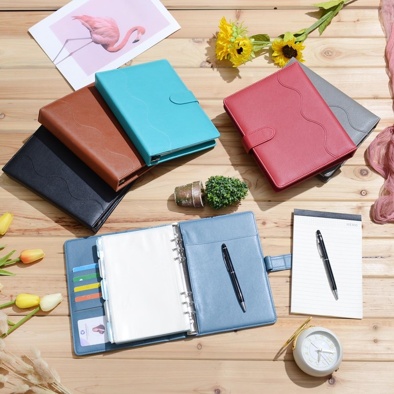 WASON A5 Diary Leather PU Lined Notebook Refillable Paper Journal,
