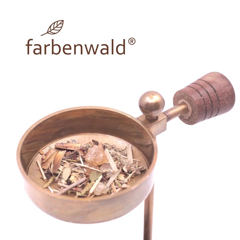 Farbenwald Incense Burner Height Adjustable for Smoking Resins, Woods and