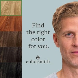 Tinte para cabello y barba para difuminar canas, paquete de 2, rubio ceniza oscuro, kit completo para teñir cabello y barba para uso en el hogar para 