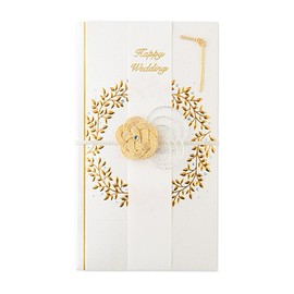 Maruay Ceremony Bag, Wedding Design, Western-style Wreath, Gold Seal, White, 1 Piece, Ki 7W