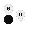 StayMax White Plastic Numbered No Hole Round Number Plates 0-100