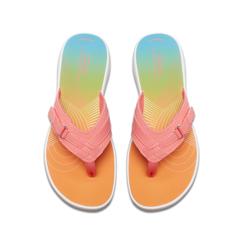 Clarks Clarks Women's Breeze Sea Flip-Flop, Multicolor Synthetic, 5