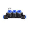 sourcing map Plastic Inline Manifold Union Push to Connect Tube