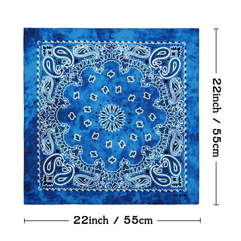 Bycc Bynn 3 Pack 100% Cotton Paisley Pattern Bandanas Face