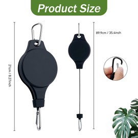 BSITSSS 2 Pcs Hanging Basket Pulley, Retractable Hanging Basket Pulley, Retractable PulleyHook, Pull Down Plant Pulleyfor Hanging Plants Baskets, Plants Grow Light