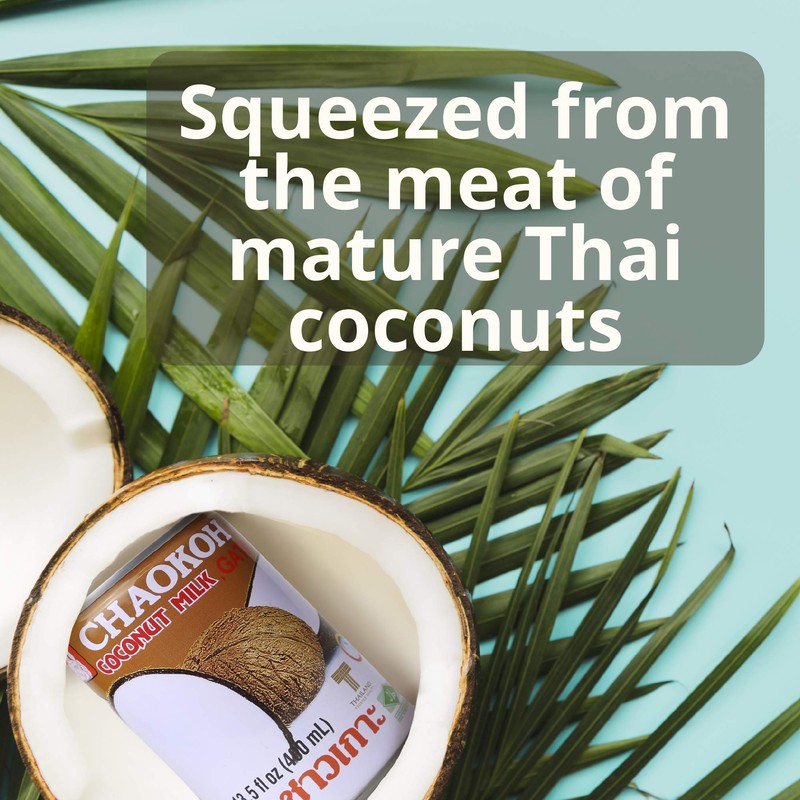 Chaokoh Coconut Milk 24 Pack - Creamy Non Dairy Milk,
