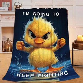 Duck Blanket Funny Cartoon Cute Farm Duck Throw Blanket Gifts for Kids Girls Boys Adults Women Men Super Soft Cozy Plush Fluffy Fuzzy Fleece Blanket Home Decor 40''X50''