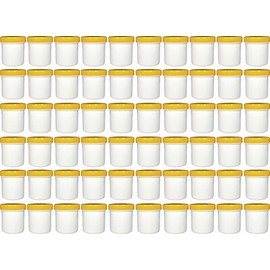 60 Ointment Jar Containers Cream/Ointment Kruken High 12ml Capacity with Yellow Lids – Made in Germany