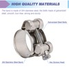 Suprom 4 Pack 1.05" T-Bolt Hose Clamps, 304 Stainless Steel