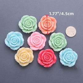 Floral Fridge Magnets, 3D Flower Fridge Stickers, Pack of 6, Decorative Magnets for Kitchen, Office, Organizing and Decorating (Multicolor-A)