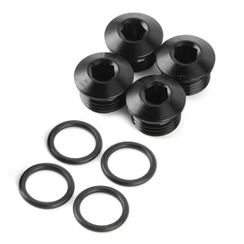 ‑6AN Male Hex Head Socket, 6AN with ORing Kit ORB Port Plug Aluminium Alloy Black Anodizing AnodizingCar Parts