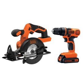 BLACK+DECKER 20V Max* Lithium Ion Drill/Driver + Circular Saw Combo Kit - BD2KITCDDCS