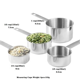 Measuring Cup and Measuring Spoon Set, 10 Pieces Measuring Spoon Sets, Stainless Steel Measuring Spoons and Measuring Cup Set with Measuring Ruler for Baking, Dry and Liquid Ingredients