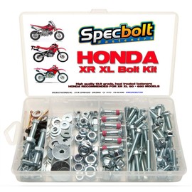 150pc Specbolt Honda XR XL four stroke Bolt Kit Maintenance & Restoration of Dirtbike OEM Fasteners XR50 XR80 XR100 XR185 XR200 XR250 XR400 XR500 XR600 XR650 and XR XL models 50 80 100 185 200 250 400 500 600 650
