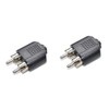 Adaptador RCA Jack 3.5mm Hembra a 2 Plug Macho para