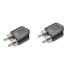 Adaptador RCA Jack 3.5mm Hembra a 2 Plug Macho para Conversión de Cable Audio y Video