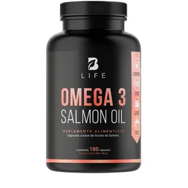 B Life Omega 3 Salmon Oil | Omega 3 Aceite Puro de Salmón, 180 Cápsulas | 1000 mg
