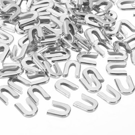 PATIKIL 100Pcs 10mm 2/5inch Width Spiral Boning Tips for Sewing, Galvanized Carbon Steel Corset Boning Tips Covers End Cap for Costume Bridal Dress, Silver Tone