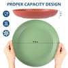 HOTEC 8-Pack 10inch BPA Free Unbreakable Deep Dinner Plates, Wheat